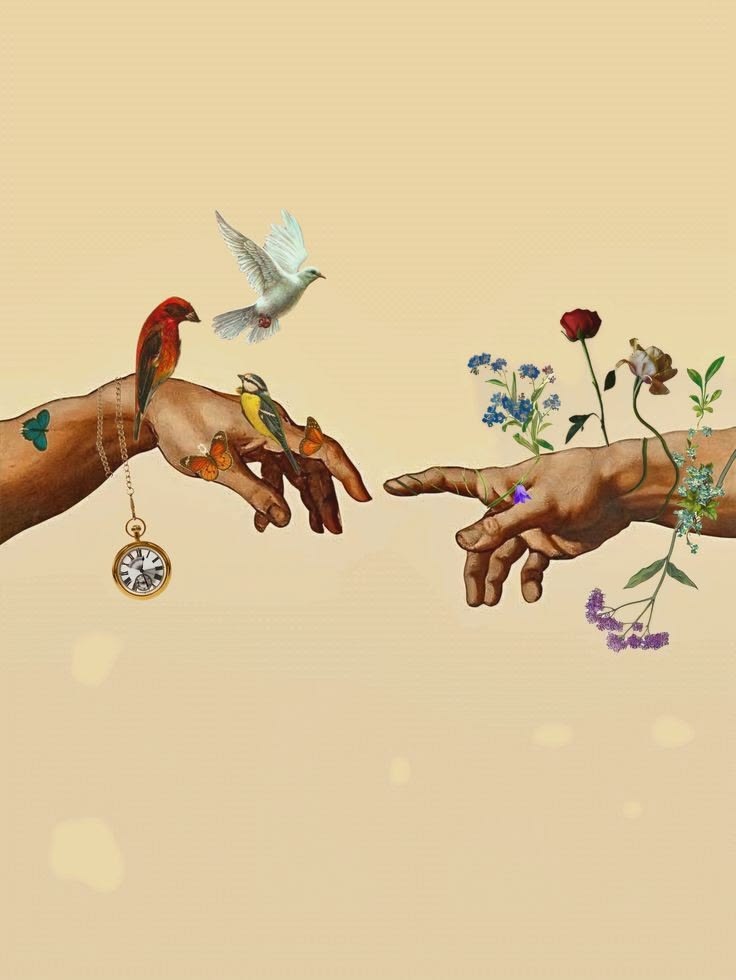 Artistic study of human gesture, flora, and precision instruments